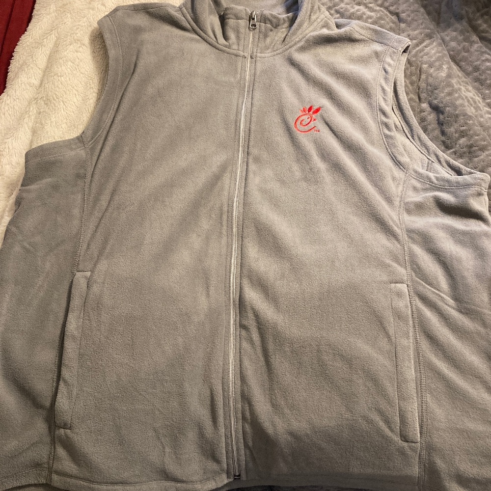 Soft grey fleece vest chick-Fil-A